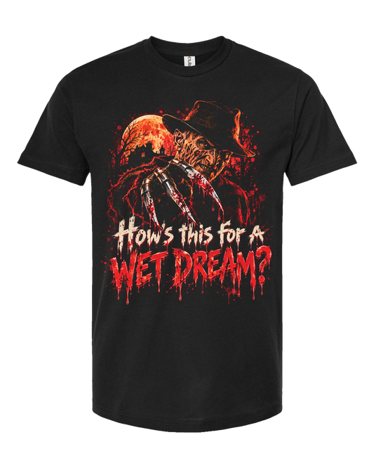Short Sleeve Halloween Shirt-Freddy Kruger-Wet Dream