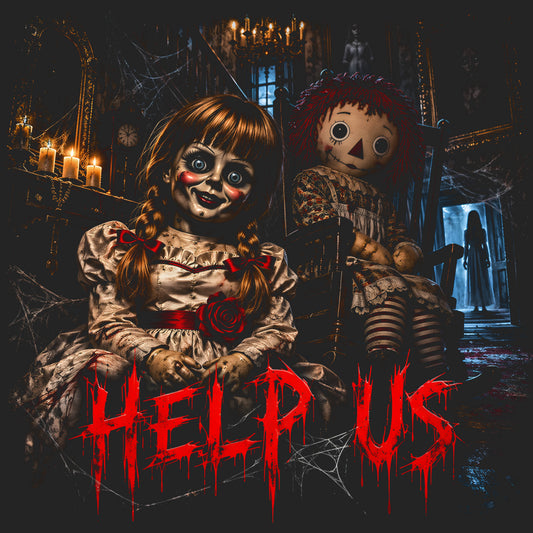 Short Sleeve Halloween Shirt-Annabelle-Help Us!