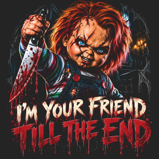 Short Sleeve Halloween Shirt-Chucky-I'm Your Friend till the End